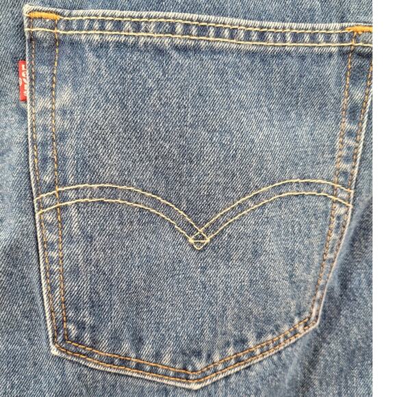 Levi’s 505 Vintage Blue Denim Straight Leg Jeans Classic Style Piece - Picture 8 of 16